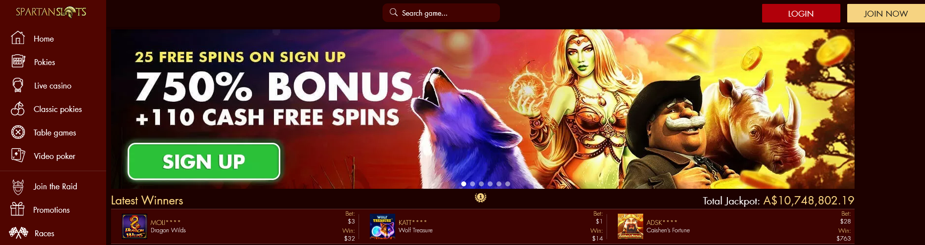 Spartan Slots
                        Australia