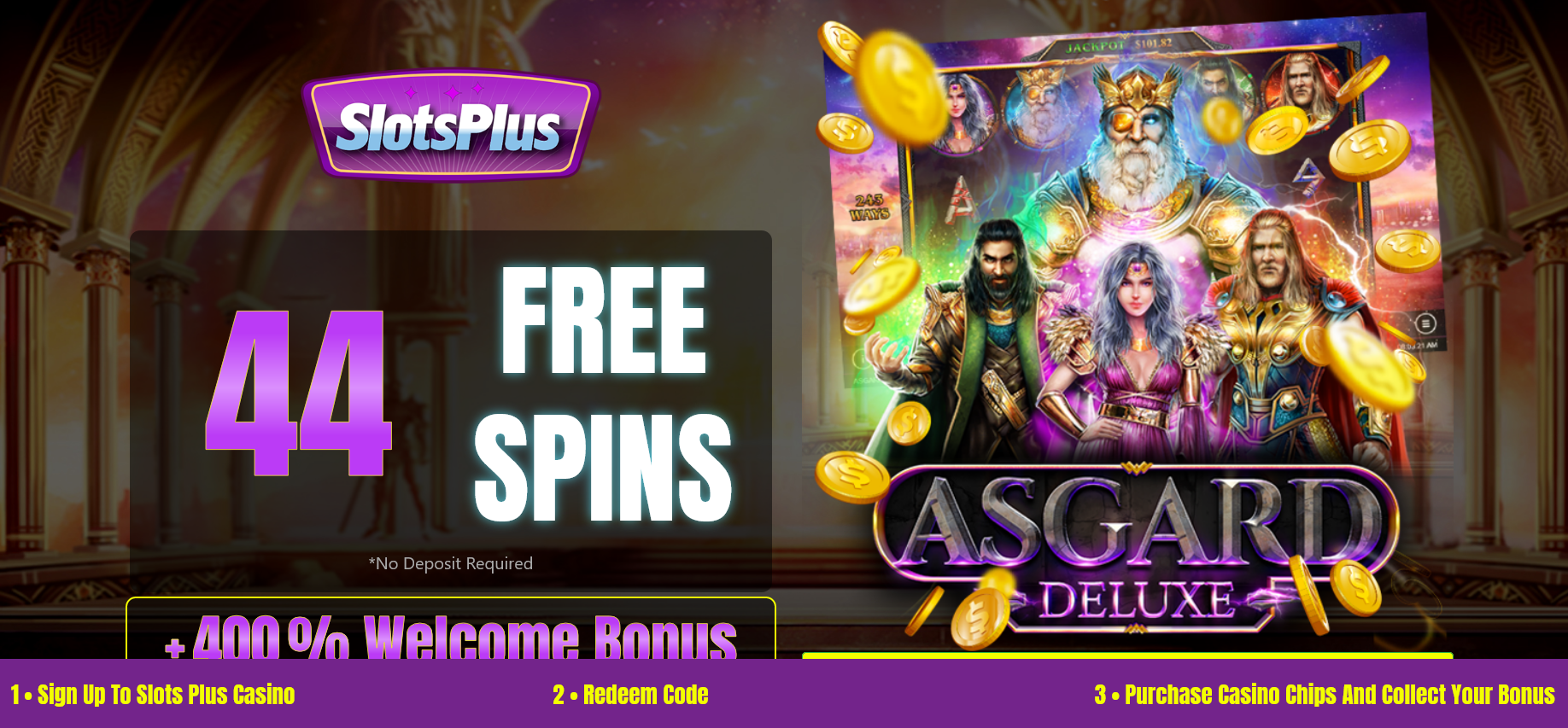 400% WELCOME BONUS + 44 FREE SPINS 400% WELCOME BONUS + 44 FREE SPINS